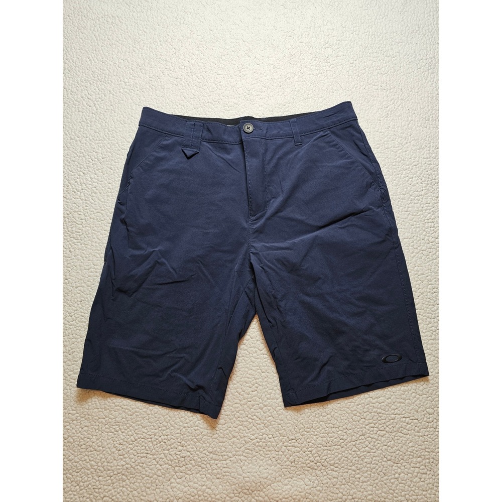 Oakley Mens Navy Blue Regular Fit Performance Golf Shorts Size 34 Technical